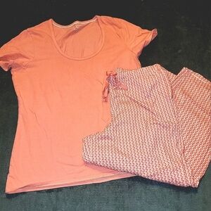 Peach Nautica Pajama Set Small